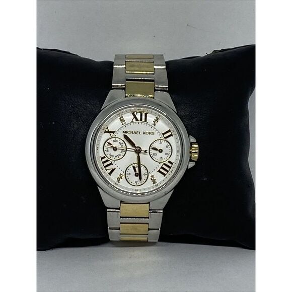 Michael Kors Camille MK5760 Women Stainless Steel Analog White Dial Watch UC647 - Picture 1 of 12